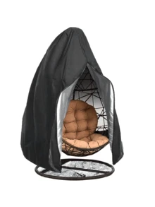 For Winter Courtyard Outdoor Dust-Proof, Sunshade And Snow-Proof Furniture, Chairs, Courtyard Umbrellas, Oxford Cloth Eggshell Covers, Waterproof Covers, Outdoor Hanging Chairs, Dust-Proof Covers, Zipper Hanging Chairs And Swings - Black - View 3