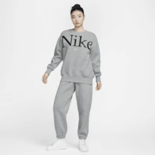Nike 女款 NSW PHNX FLC HR OS 长裤，FZ5997-063 - 黑/灰 - 查看 8