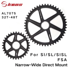 Đĩa xích hẹp-rộng KEOS gắn trực tiếp CNC AL7075 dành cho đĩa xích đơn CANNONDALE FSA 32-48T - màu đen - Xem 2