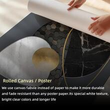 3幅/套 无框抽象现代几何帆布海报，适用于客厅、卧室、办公室、餐厅、咖啡厅，防水油画，是生日、毕业典礼及其他场合的理想礼物。