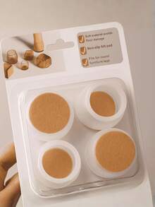 Round Anti-Noise Chair Protector, Chair Leg, Washable Silicone, 4 Units. - 透明的 - 查看 3
