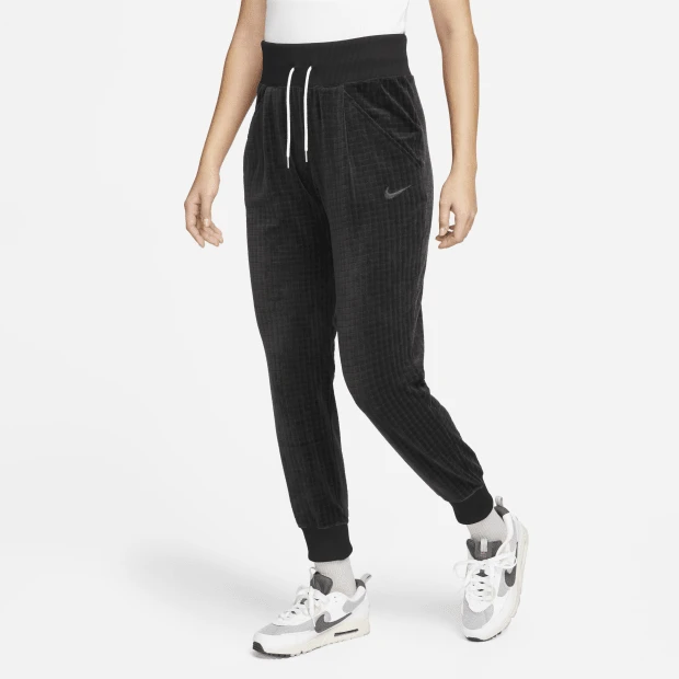 Nike 女款 NSW VLR HR JOGGER A1 运动裤 DV7821-010 - 黑/灰 - 查看 1