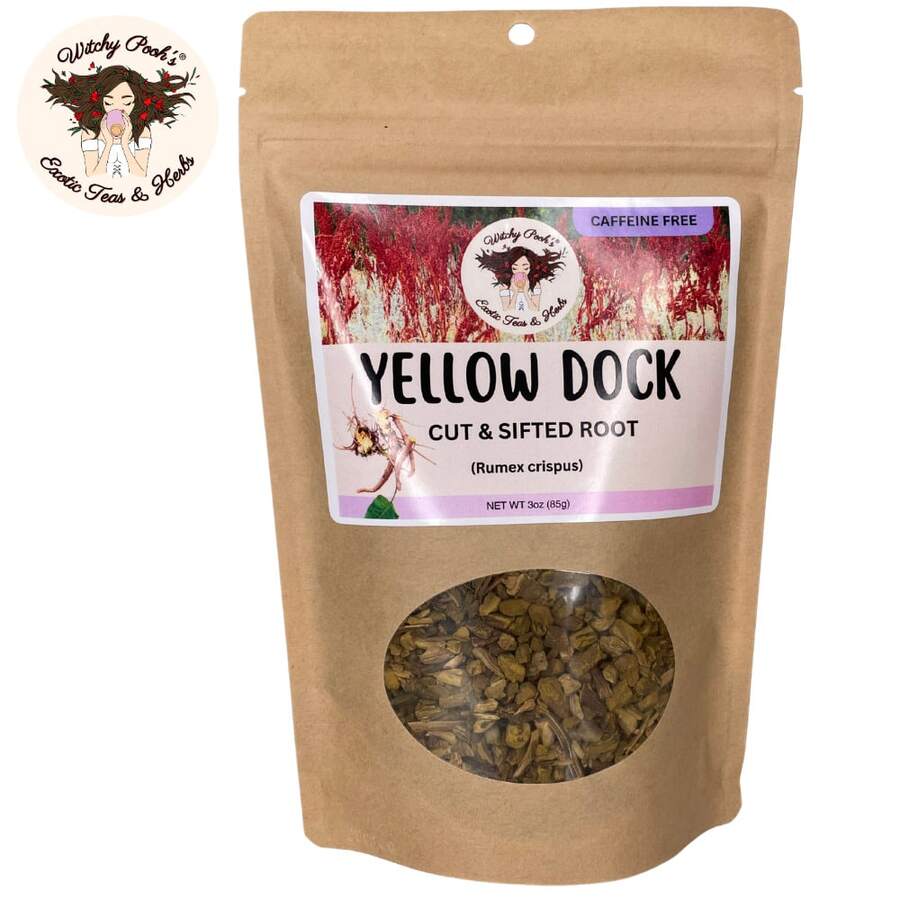 Witchy Pooh's Yellow Dock Tea - Cut & Sifted Root, Caffeine Free - 3oz - Xem 1