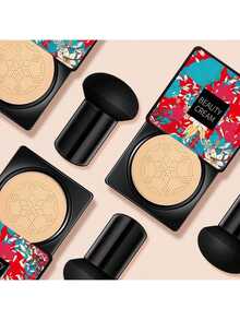 HANRU Long-Lasting Oil Control And Refreshing BB Cream With Mushroom Cushion, Long-Lasting Makeup Solution -  Graduation Birthday Holiday Summer Fall Autumn Y2K Fancy Fashion Women Makeup Cosmetic Party School Campus Trip Festivals Decor Gift - 裸色 - 查看 1