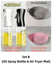 1pc Precision Oil Mister Spray Bottle For Grilling & Baking | Evenly Coats Grills & Pans For Low-Fat Cooking | Heat-Resistant PP, Easy-Clean Design