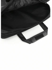 1pc Fashionable Versatile New Large Capacity Men's Bag, Commuter Briefcase Laptop Bag Bible Bag Office Bag Laptop Case - Black - View 8