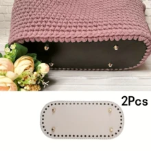 1/2/4pcs Leather Hardware Bag Bottom Accessories, DIY Handmade Weaving Bag Parts