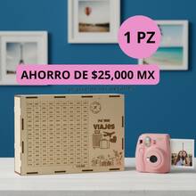 ALCANCÍA DE AHORRO PARA MI VIAJE MDF 3 MM, ARMABLE. DECORACIÓN PARA HOGAR Y PROPÓSITOS DE METAS, PROPÓSITO DE INICIO DE AÑO , ORGANIZADOR DE DINERO , AÑO NUEVO - Multicolor - Ver 5