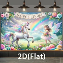 1 Fairy Princess Birthday Party Decoration Banner, Unicorn Photo Background, Home Decoration, Party Decoration, Birthday Banner Decoration, Photo Booth Props, Birthday Cake Table Supplies