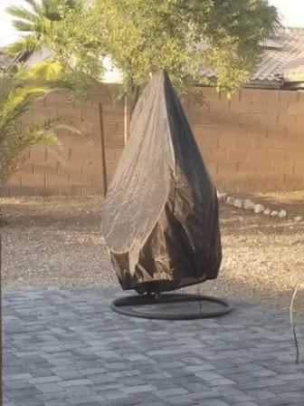 For Winter Courtyard Outdoor Dust-Proof, Sunshade And Snow-Proof Furniture, Chairs, Courtyard Umbrellas, Oxford Cloth Eggshell Covers, Waterproof Covers, Outdoor Hanging Chairs, Dust-Proof Covers, Zipper Hanging Chairs And Swings