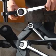 8*10mm Chrome Vanadium Steel Combination Wrench Set - Fixed Head Ratchet Wrench, Mechanical Operation, Non-Adjustable Design | Durable Manual Tool, Suitable For Automotive And Home Repair. Plumbing Tools, Compact Tools, Manual Tool Kit! - Multicolor - View 7