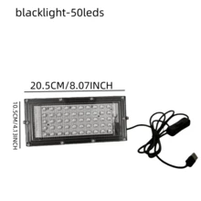 1pc 50/96/144 LED Purple Light - With USB Plug, Adjustable Angle Up To 120°, Glow Party Light, Stage Lighting, Halloween, Body Painting, Fluorescent Poster, Neon Light, Glow In The Dark Neon Light, Stage Light - Black - View 10