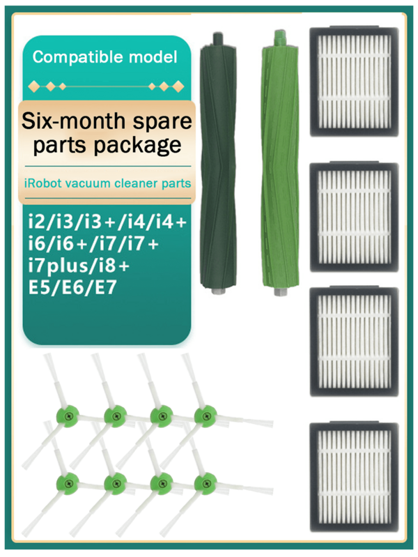 6-Month Supply IRobot Roomba Accessories Kit | Cleaning Appliance Parts Compatible With I2/I3/I3+/I4/I4+I6/I6+/I7/I7+I7plus/I8+/J7+E5/E6/E7 Models, Meets All Your Needs
