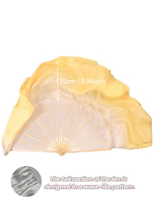 1 件女式肚皮舞扇子，长款渐变仿丝扇，舞蹈表演扇，人造丝扇，中国风表演练习扇，适合舞台表演和晨练 - 彩色 - 查看 17
