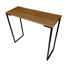 Buffet Table, Coffee Corner Style, Black Legs, Freijó Wood Top - Camel - View 6
