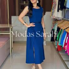 Women's Alice Cropped Top And Midi Skirt Set, Perfect With Tie Detail, Navy Blue 001 - Elegant - 藏蓝色 - 查看 2