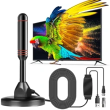 2025 Indoor HDTV Antenna - 1080p 2K, 260 Mile Long Range Omni-Directional Reception, USB Powered, Local Channel Digital Smart TV Antenna, No Battery Required - Black - View 10
