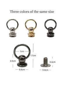 4pcs Metal Rivet Buckles, Zinc Alloy Drawstring Bag Hardware Buckles, Buttons, Jacket Belt Hooks, Luggage Bag Buckles, Handbag Hooks, Handbag Chain Buckles, Decorative Buckle Hardware Accessories, Handbag Belt Hooks, Crafted Luggage Bags, Easy To Operate (With Tools Included) - Multicolor - View 8