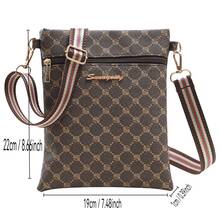 Unisex Fashion Polka Dot Print Crossbody Bag, Multifunctional Travel Bag With Adjustable Shoulder Strap, Phone And Coin Pouch - Coffee - View 5