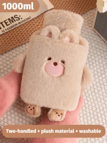 Cartoon Plush Water Filling Hot Water Bottle Cute Thick Warm Handbag Water Filling Hot Water Bag, Women's Valentine's Day, Christmas Gift Birthday Boyfriend Girlfriend