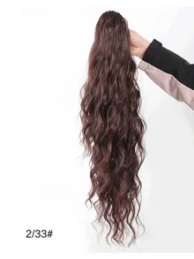 Claw Ponytail Extensions Hair Black Color 26-28 Inch Long Water Wave Hair Heat Resistant Fiber Synthetic Hairpiece For Women Girls Party Daily Use Causal Hair Accessories Women Claw Clips Elegant Hair Clips Beauty Hair Claws Fashion Hair Clutch Elegant Hair Jaw Clip - Nhiều màu - Xem 15