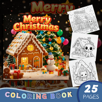 圣诞节涂色书——25款舒缓图案，缓解压力和焦虑 | 完美的艺术疗愈礼物，帮助成年人找到内心的平静，激发创造力 | 开启一段放松身心、静心庆祝的节日之旅