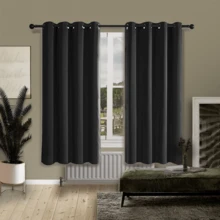 2片装遮光隔热窗帘，带涂层衬里，适用于卧室、客厅、厨房、家居装饰、圣诞礼物