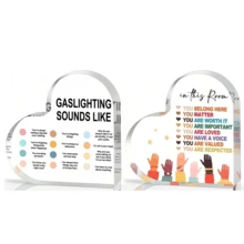 2D Flat Inspirational Acrylic Heart Sign For Mental Health And Psychology-Perfect For Inspirational Cards For Office Decorators, School Counselors And Social Workers - Multicolor - View 29