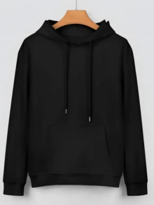 Skull Cap Black Hoodies Sweater Hoodie For Men Sweatshirt Streetwear For Winter Fall, As Gifts Hip-Hop Streetwear - 黑色 - 查看 2
