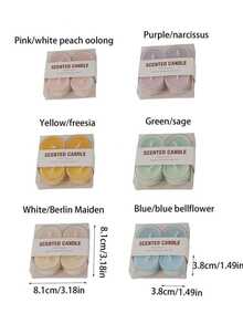 4支装香氛蜡烛，适合求婚、生日、圣诞节、万圣节、节日、冬季、房间装饰、毕业礼物