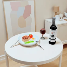 Miniature Dollhouse Set With Red Wine And Steak, Miniature Landscape Props, 1:12 Scale Mini Wine Bottle Model, And Multiple Dollhouse Accessories! The Perfect Choice For A Festive Atmosphere! (Note: Wine Style And Pattern Are Random.) - Multicolor - View 2