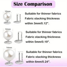 3/10颗珍珠纽扣，免缝珍珠胸针，无需工具即可拆卸和重复使用，适用于女士雪纺衬衫、上衣、连衣裙、毛衣和披肩。 - 彩色 - 查看 4