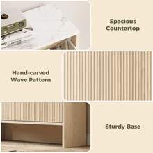 A Shoe Cabinet With Three Flip-Top Drawers, Featuring A Recessed Design, Suitable For The Entryway; A Freestanding Wooden Shoe Cabinet In A Natural Oak Color. - 原木色 - 查看 5