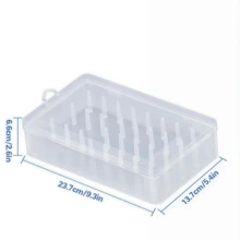 This Sewing Thread Box With 42 Compartments Holds 58 Different Types Of Thread. It Is A Portable And Transparent Storage Box, Ideal For Embroidery And Patchwork, With Dimensions Of 23.5 X 13.5 X 6.4 Cm. - 透明 - 查看 2