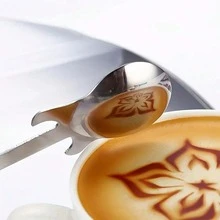 4pcs Stainless Steel Silver Coffee Spoons, Mixing Spoons, Dessert Spoons, Tea Spoons, Designed With Musical Instruments And Notes, Suitable For Coffee, Tea, Desserts, Ice Cream - Perfect Kitchen Accessories, School Supplies - Multicolor - View 4