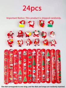 12条装LED圣诞发光手环，发光手镯，闪光手环，礼品袋填充物，生日、毕业典礼、婚礼、派对、圣诞节、新年装饰，男士独特礼物，个性化礼物，情人节、复活节 - 聖誕啪啪圈 - 查看 10