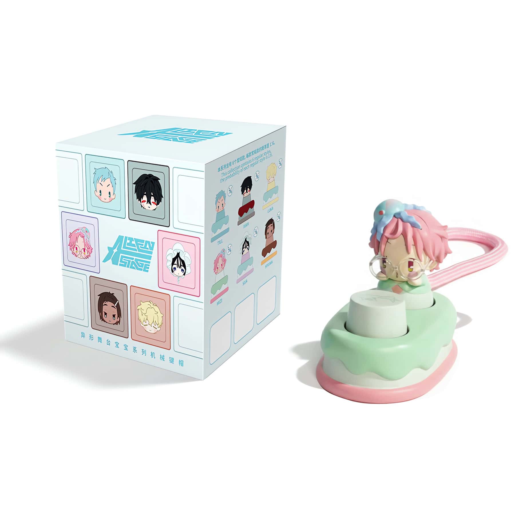 AET Alien Stage Series Blind Box Keycap Doll, Anime ALNST Collectible Keycap Pack Pendant - Multicolor - View 1
