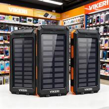 Cargador portátil de alta capacidad de 20000 mAh con batería externa solar y linterna LED; doble salida USB de 5 V; ideal para teléfonos móviles, dispositivos móviles, viajes y acampadas como batería externa de respaldo; celda solar, batería externa solar, panel solar integrado, cargador USB solar, fuente de alimentación para acampadas, batería externa de viaje; diseño compacto, cargador ligero, batería de alta capacidad, construcción duradera, puertos USB duales, cargador solar; ideal para campistas y excursionistas, uso de emergencia. - Naranja Coral - Ver 7