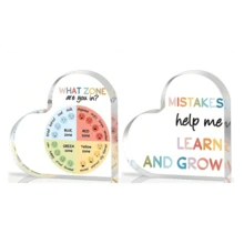 2D Flat Inspirational Acrylic Heart Sign For Mental Health And Psychology-Perfect For Inspirational Cards For Office Decorators, School Counselors And Social Workers - Multicolor - View 25