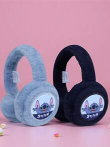 史迪奇儿童耳罩护耳器冬季保暖婴儿耳套卡通耳罩围巾耳罩套装