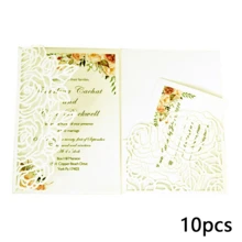 Bộ 10 thiệp mời hoa hồng thanh lịch, thiệp mời đám cưới cá nhân hóa, thiệp chúc mừng cho tiệc cưới, sinh nhật lần thứ 15, tiệc rửa tội, vật dụng trang trí (bao gồm 10 thiệp lớn hơn và 10 thiệp nhỏ hơn) - Nhiều màu - Xem 13