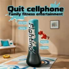 1pc Thick PVC Inflatable Punching Column, Inflatable Punching Bag, Inflatable Tumbler For Home Fitness, Adult Punching Column For Stress Relief And Exercise