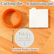 Customize Text Cake Decorations Halloween And Christmas DIY Cutters Sugar Cake Templates Wedding Clay Fondant Embosser Name Cake Mold Handmade Cookie/Biscuit Embosser Stamp