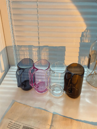 Set Of 2 Nordic Creative Geometric Toothbrush Cups, Simple And Transparent, Minimalist Style Bathroom Rinsing Cups, Home Decoration, Bathroom Supplies, Kitchen Utensils, Bathroom Accessories, Oral Care Bathroom Decor And Accessories