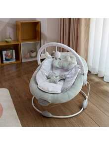 LADIDA Soft Padded Lamb Bouncer – 0–6 Months, Soothing Music And Gentle Vibration - Light Grey - View 6