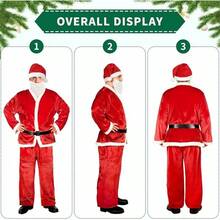 Disfraz De Papá Noel Premium – 3 Piezas: Barba, Peluca Y Cejas Blancas, Ideal Para Fiestas Y Celebraciones Navideñas