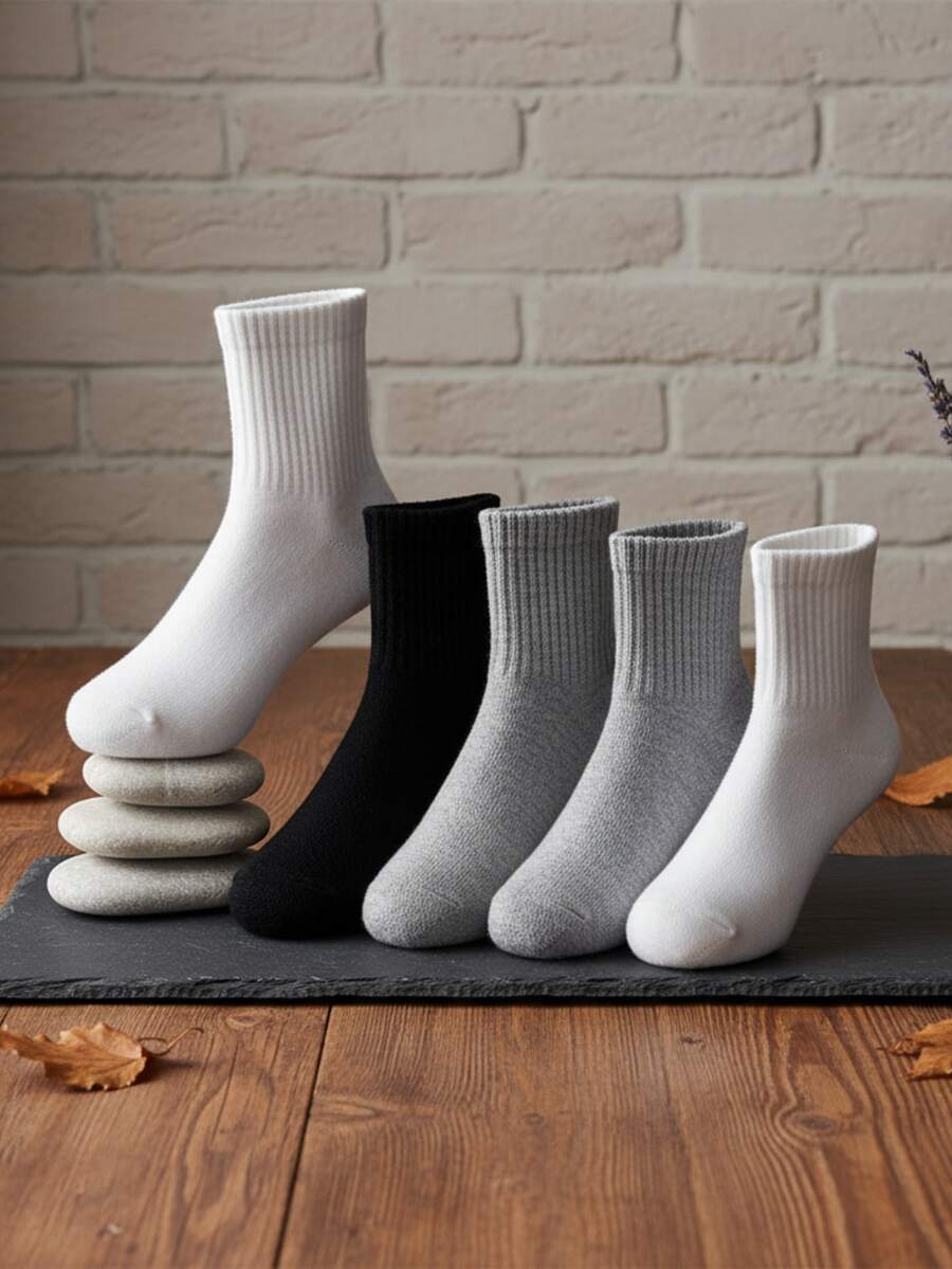 Sizes 22 To 25 - Children's Winter Socks, Boys And Girls, Assorted. - 5 UNIDADES - View 1