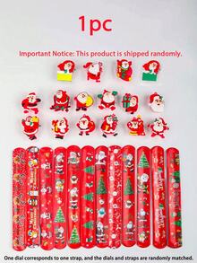 12条装LED圣诞发光手环，发光手镯，闪光手环，礼品袋填充物，生日、毕业典礼、婚礼、派对、圣诞节、新年装饰，男士独特礼物，个性化礼物，情人节、复活节 - 聖誕啪啪圈 - 查看 9