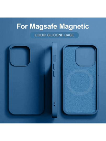 Liquid Silicone For Magnetic Wireless Charger Case Compatible With IPhone 17 16 14 13 12 11 15 Pro Max With Velvet Compatible With IPhone 16 15 14 Plus Phone Cover Accessories
