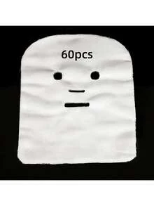 100片装护肤纱布纤维面膜，海藻软化面膜粉美容纱布垫 - 白色 - 查看 14